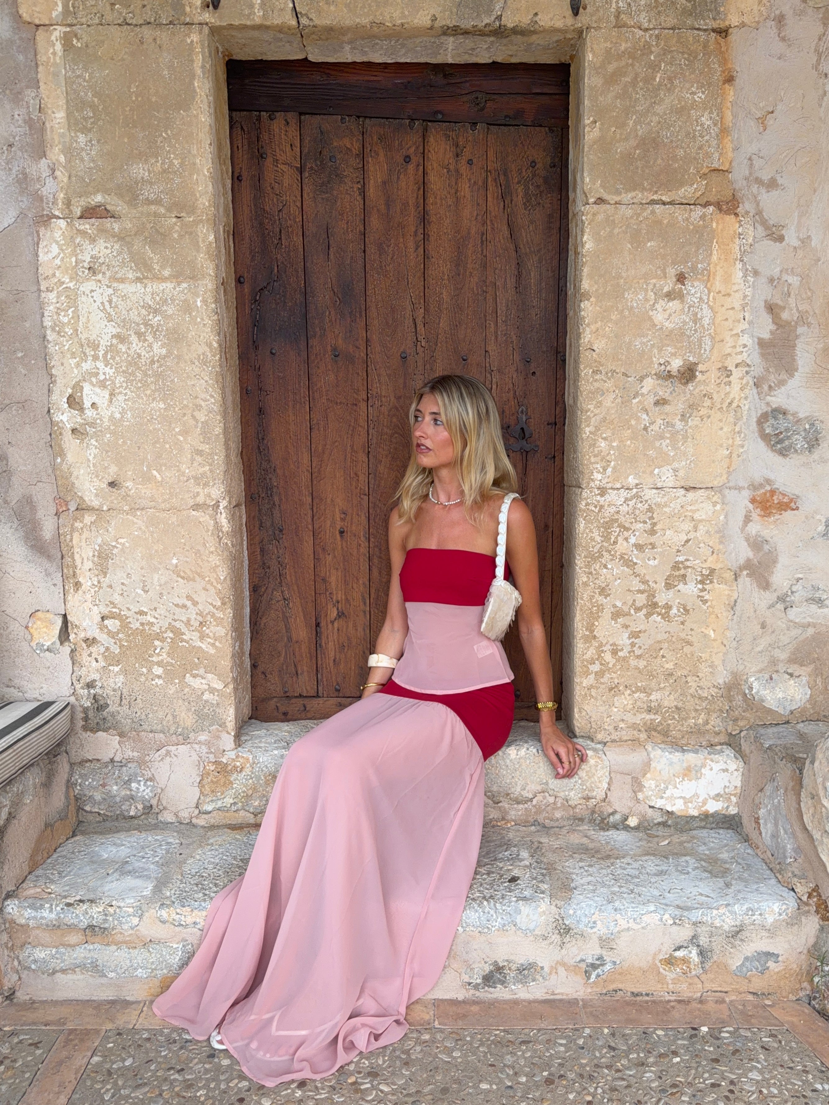 MALLORCA ROUGE TOP + HALSTUCH