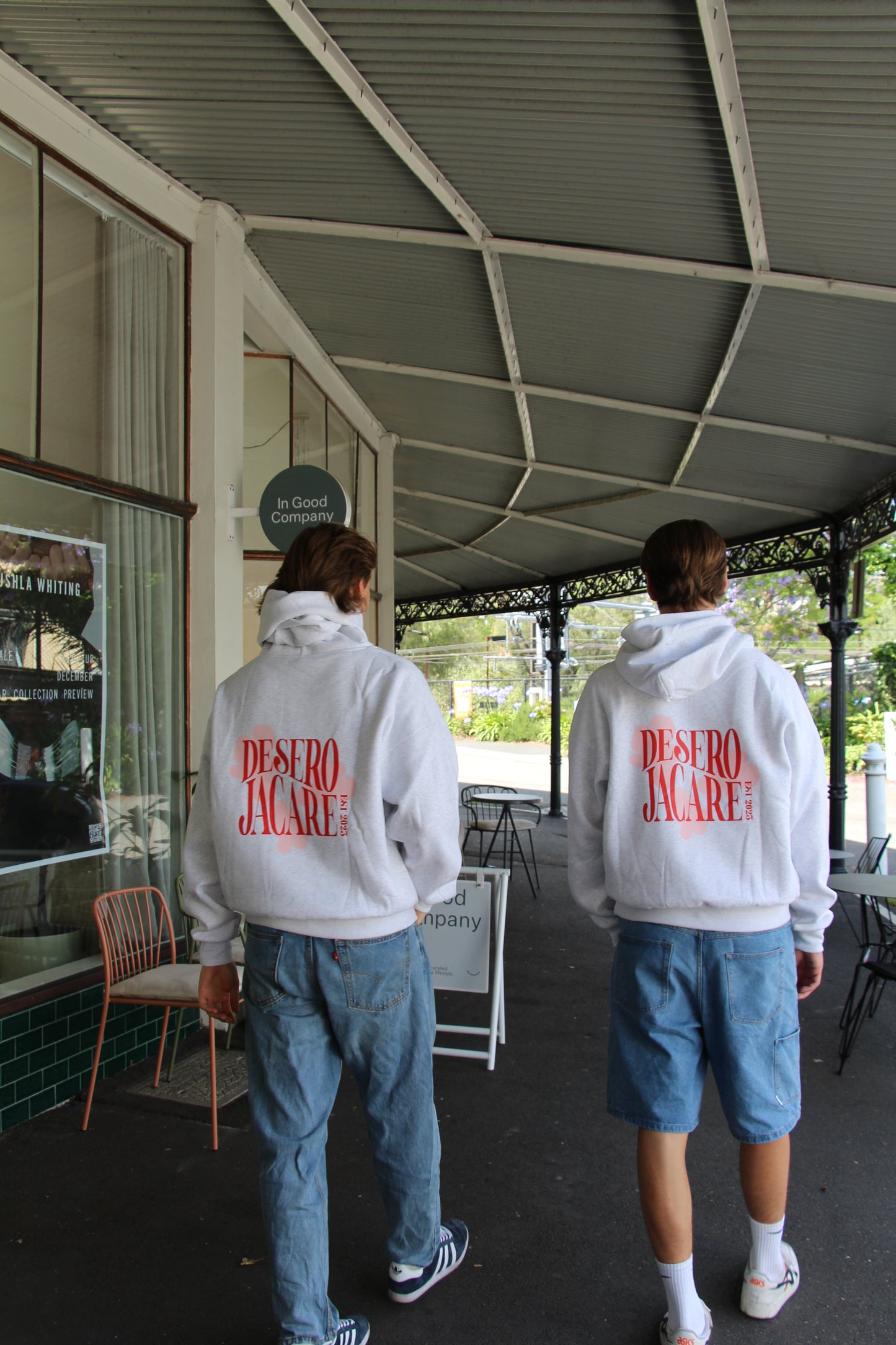 OVERSIZED HOODIE I GREY AND RED