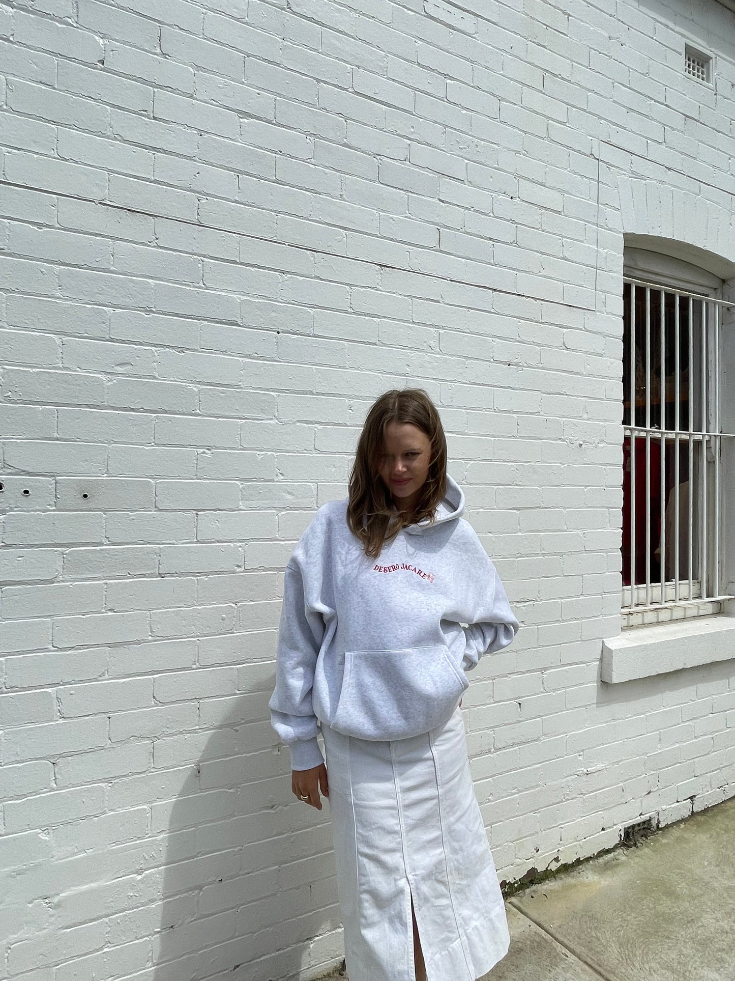 OVERSIZED HOODIE I GREY AND RED
