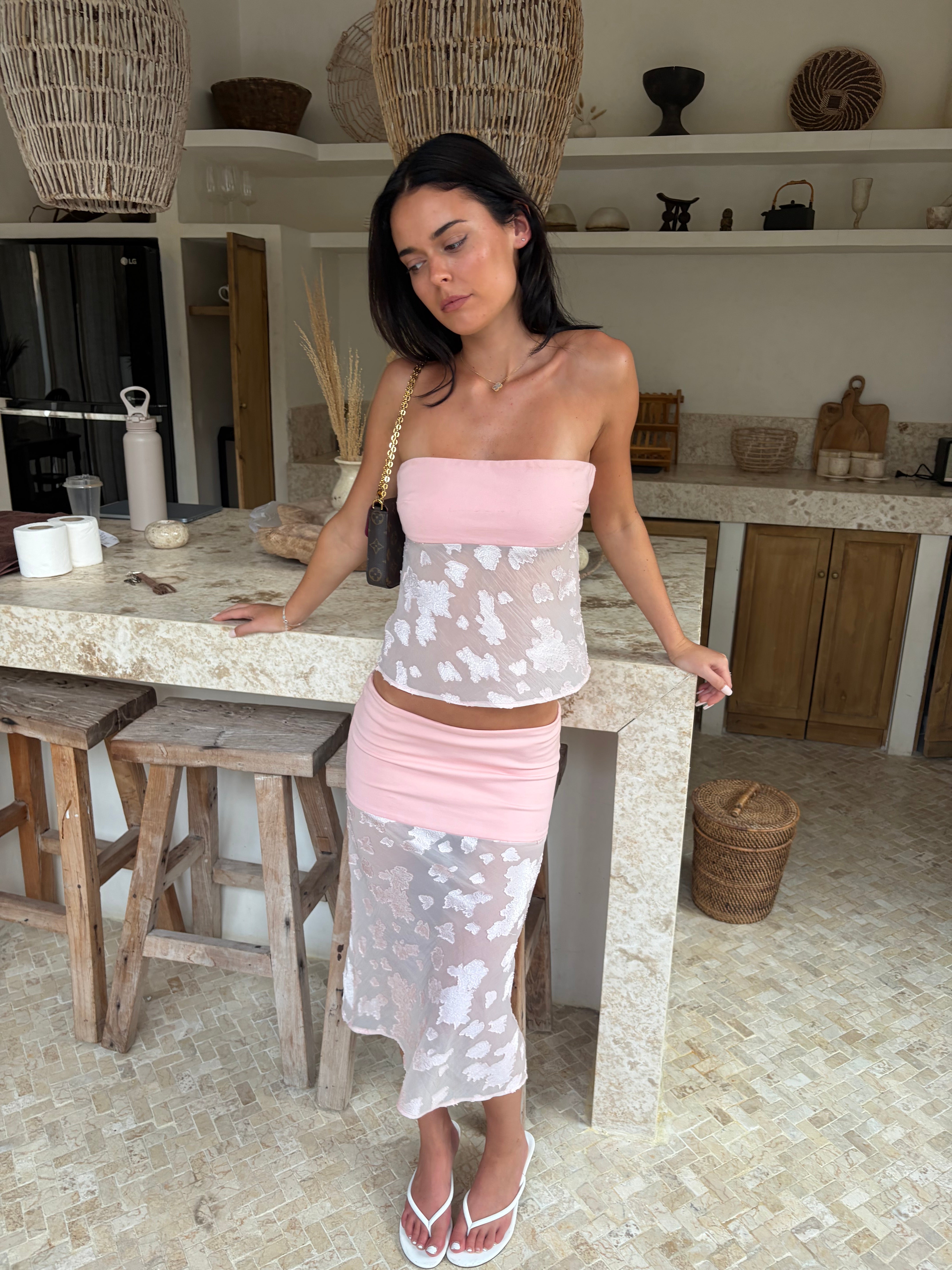 MARBELLA ROSÉ TOP + SCARF