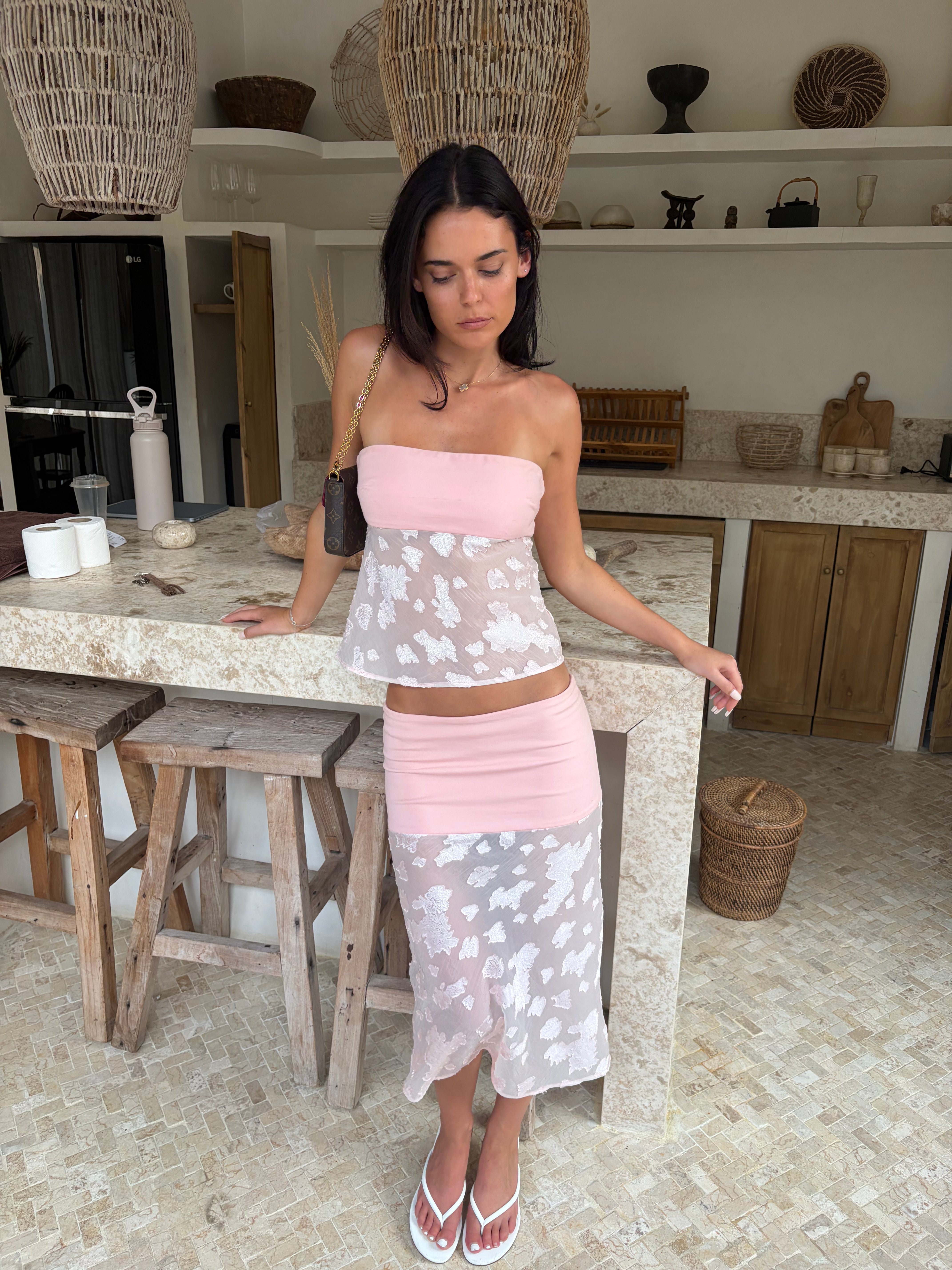 MARBELLA ROSÉ TOP + SCARF