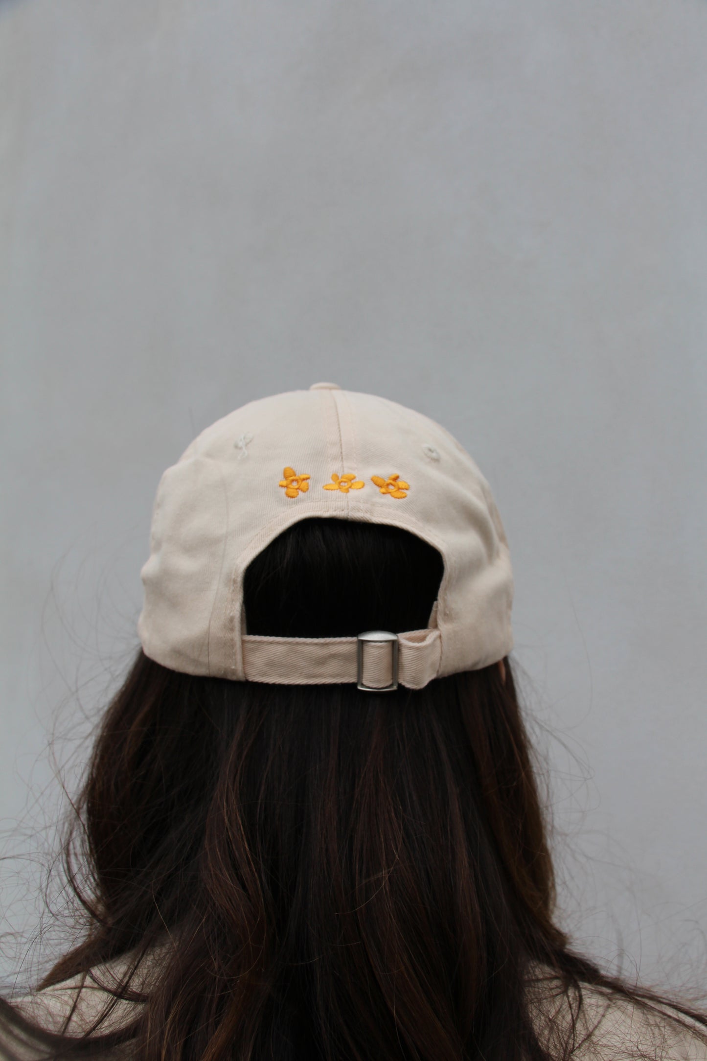 DENIM DISTRESSED CAP I ORANGE