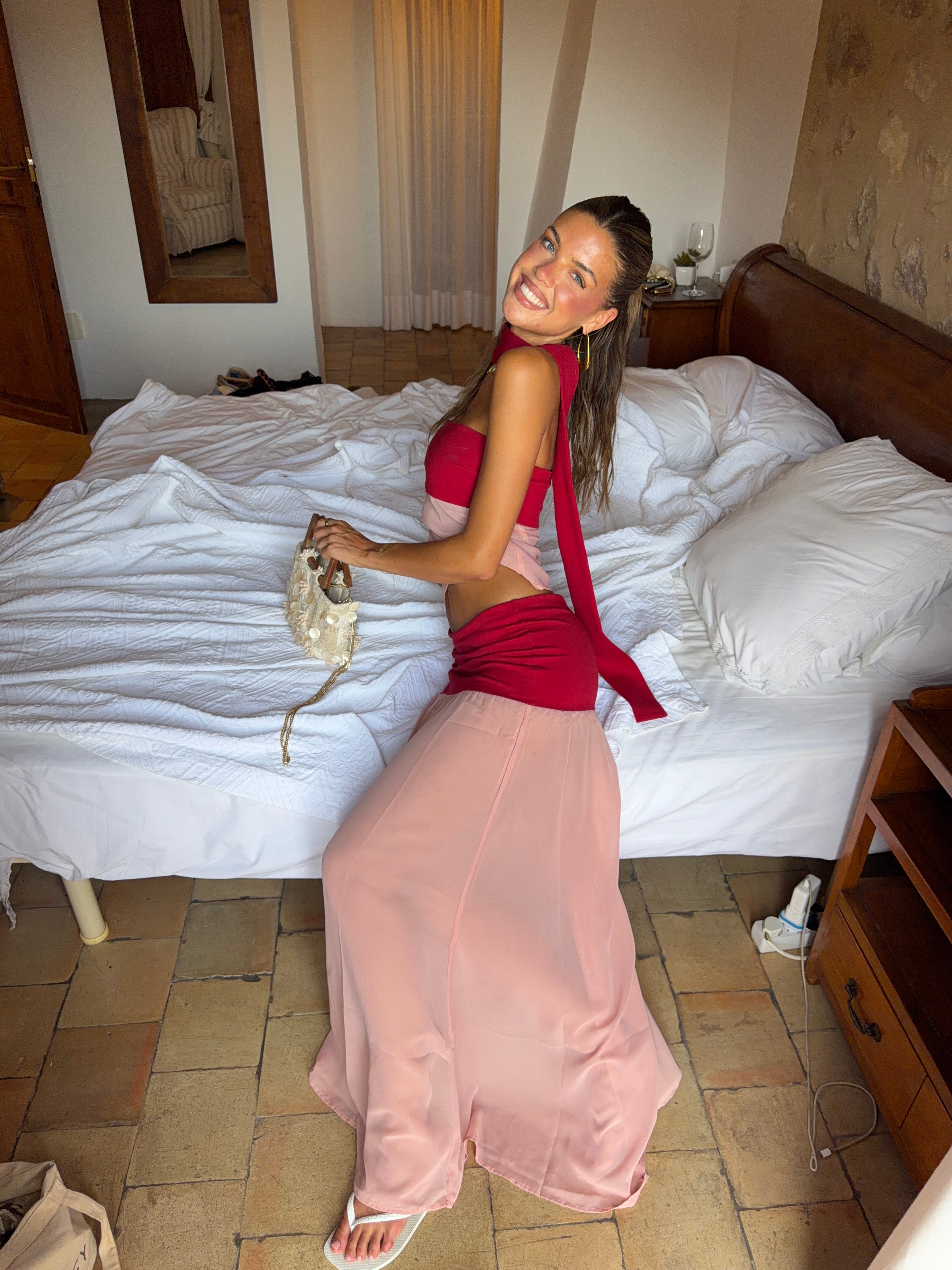 MALLORCA ROUGE TOP + SCARF