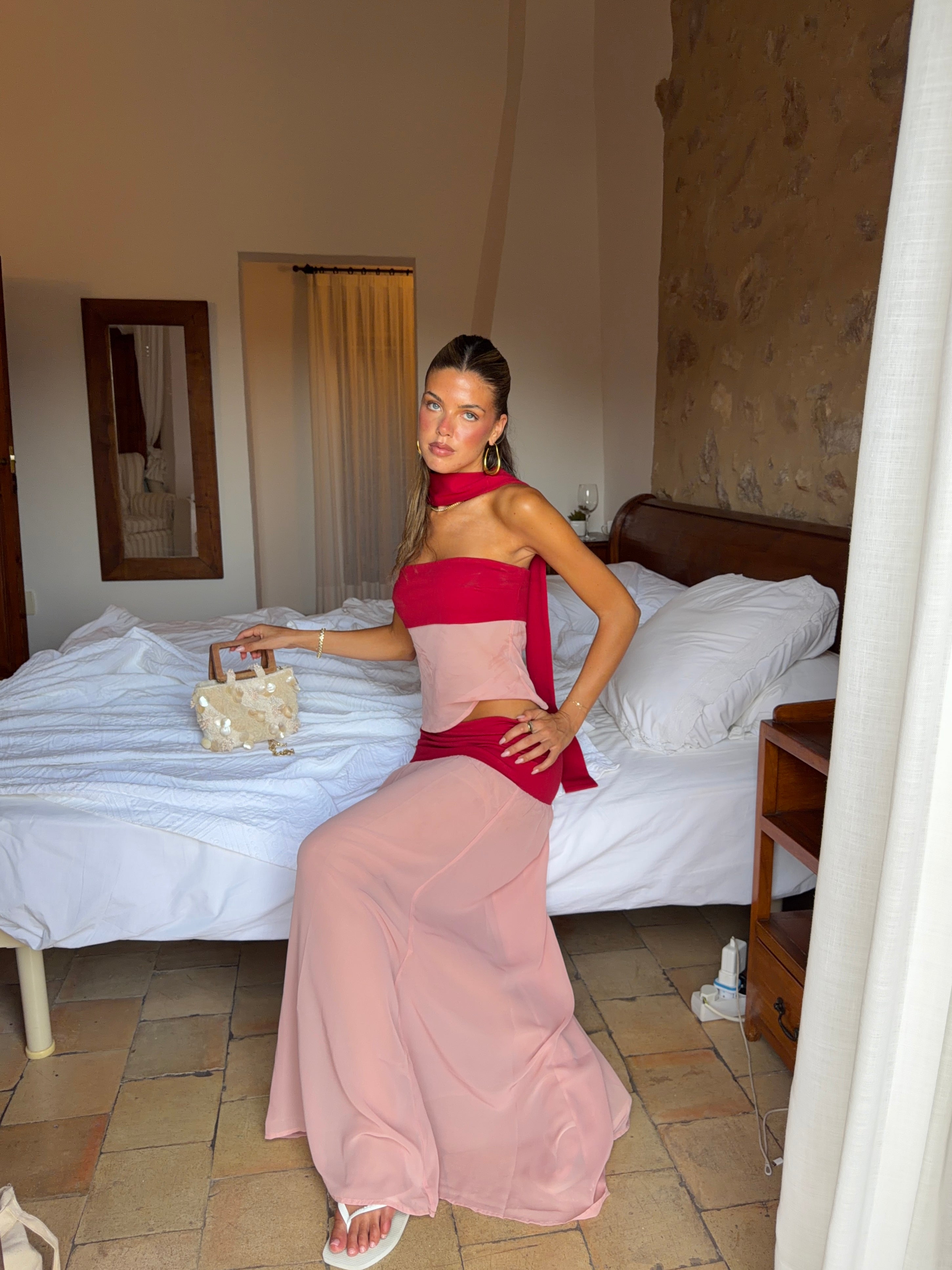MALLORCA ROUGE TOP + SCARF
