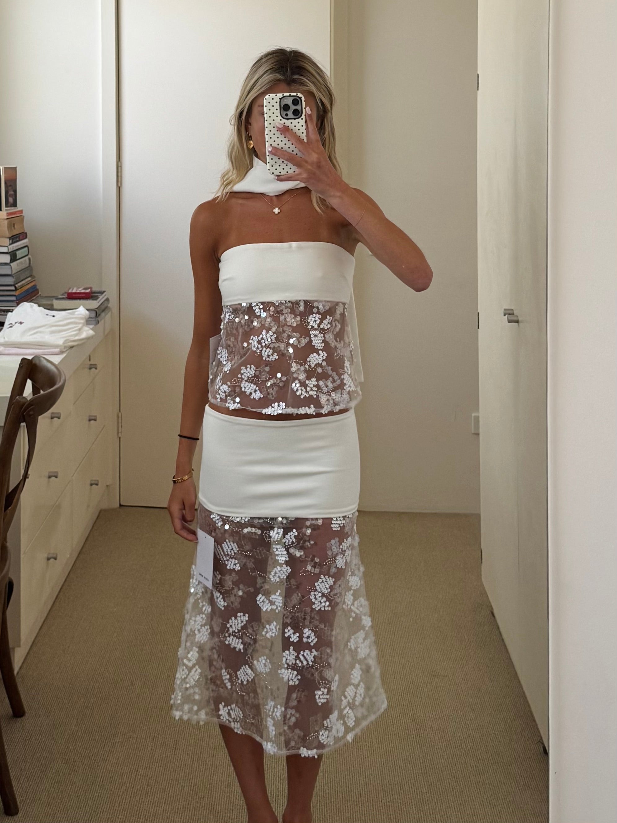 MARBELLA BLANCHE TOP + SCARF